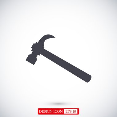 Çekiç düz simgesi
