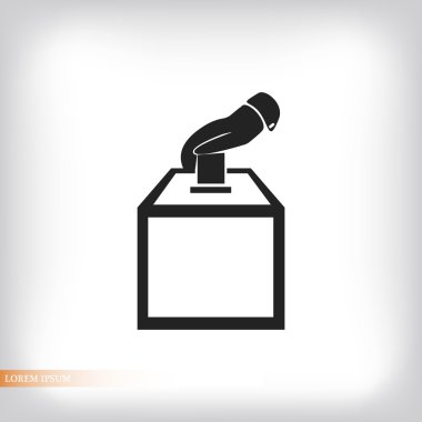 Referandum düz simgesi