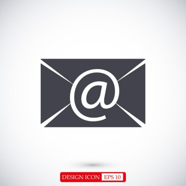 e- posta iletisi düz simgesi