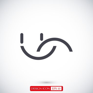 gülümseme düz simgesi