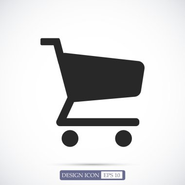 alışveriş grafik düz simgesi