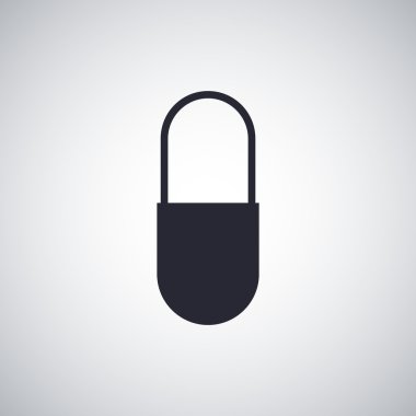 Kapsül düz simgesi