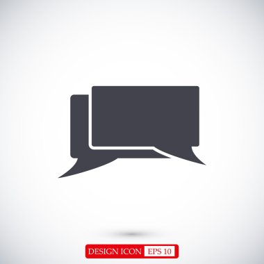 Konuşma kabarcıklar düz simgesini