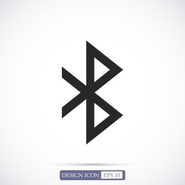 Bluetooth düz simgesi