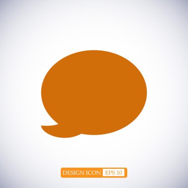 Konuşma balonu düz simgesinin