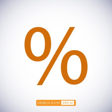 Yüzde düz simgesi