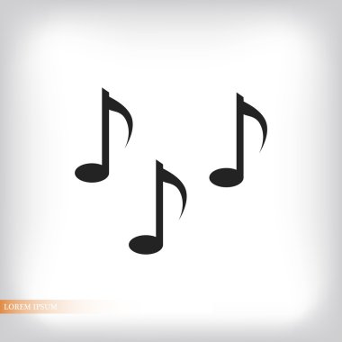 Müzik notlar düz simgeler