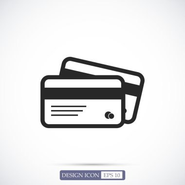 kartları düz simgesi