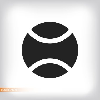 Tenis topu düz simgesi