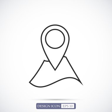 Navigator Kılavuzu düz simgesi