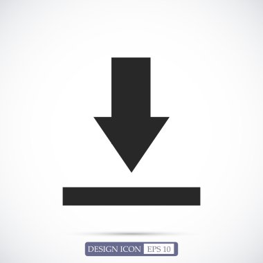 Düğme düz simgesi yükle