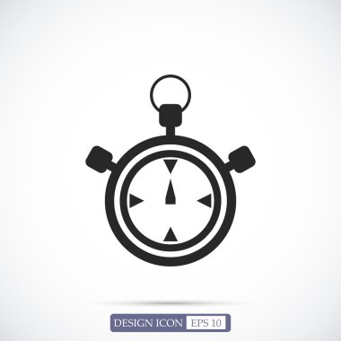 Stopwatch Düz Simgesi