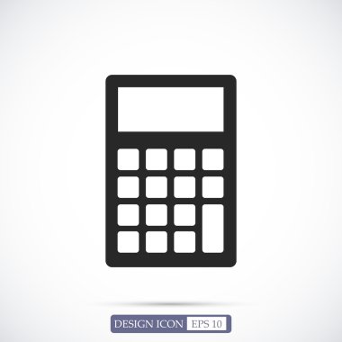 Hesap Makinesi Düz Simgesi
