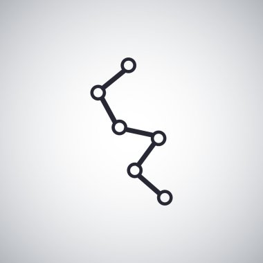 Diyagram düz simgesi 