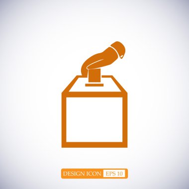 Referandum düz simgesi