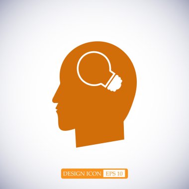 Yaratıcı fikirler ampul kavramı simgesi