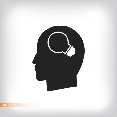 Yaratıcı fikirler ampul kavramı simgesi