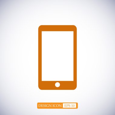 Telefon düz simgesi