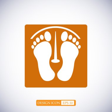 ayak izleri düz simgesi