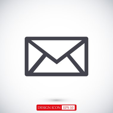  İletileri düz simgesi 