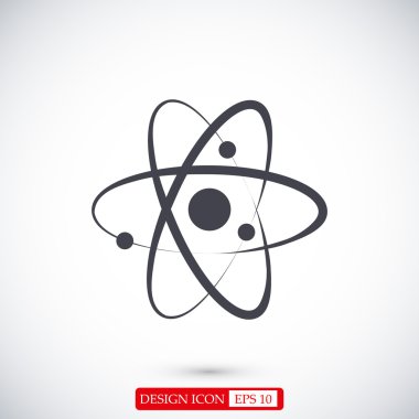 Atom işareti düz simgesi