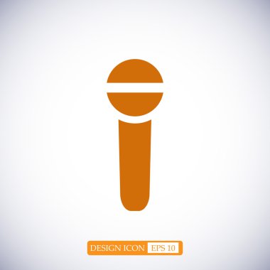 mikrofon düz simgesi