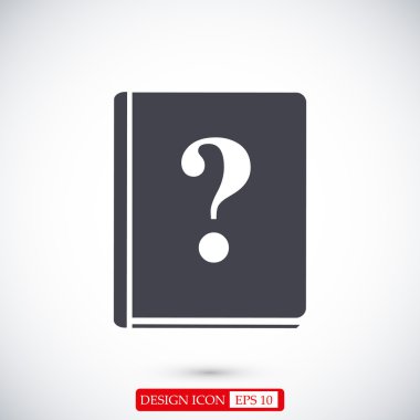 kitap ve soru işareti simgesi