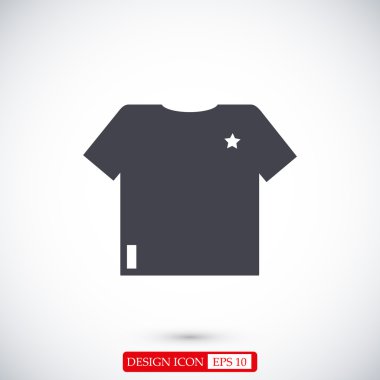 Tişört Düz Simgesi 