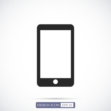 Telefon düz simgesi