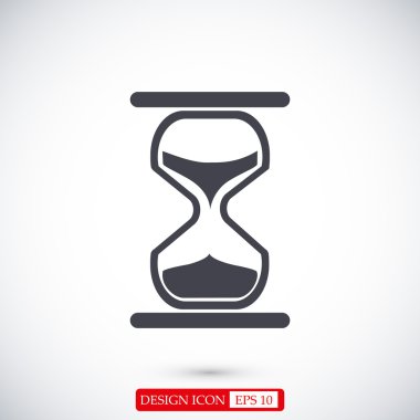 kum saati düz simgesi