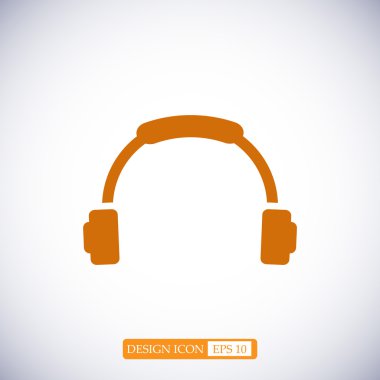 kulaklık yassı simgesi