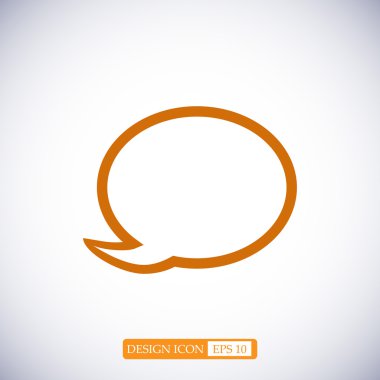 Konuşma balonu düz simgesinin