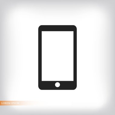 Telefon düz simgesi