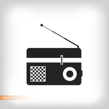 radyo düz simgesi