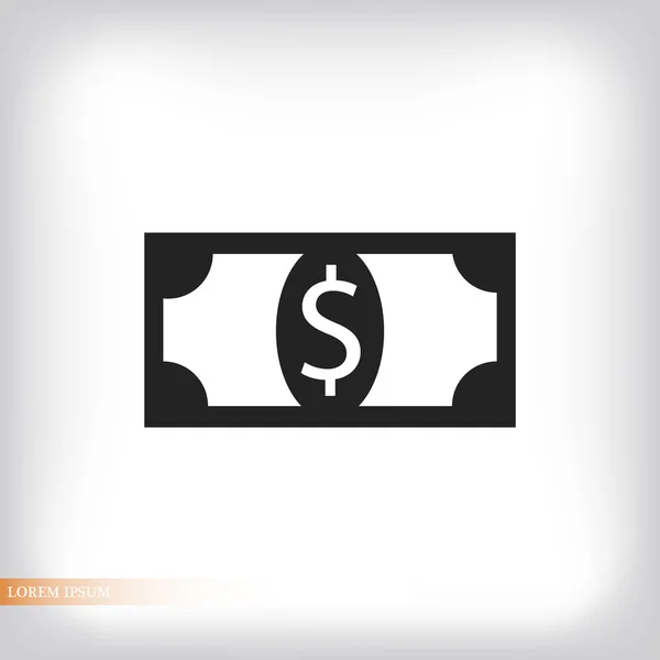 Icono plano de dinero — Vector de stock