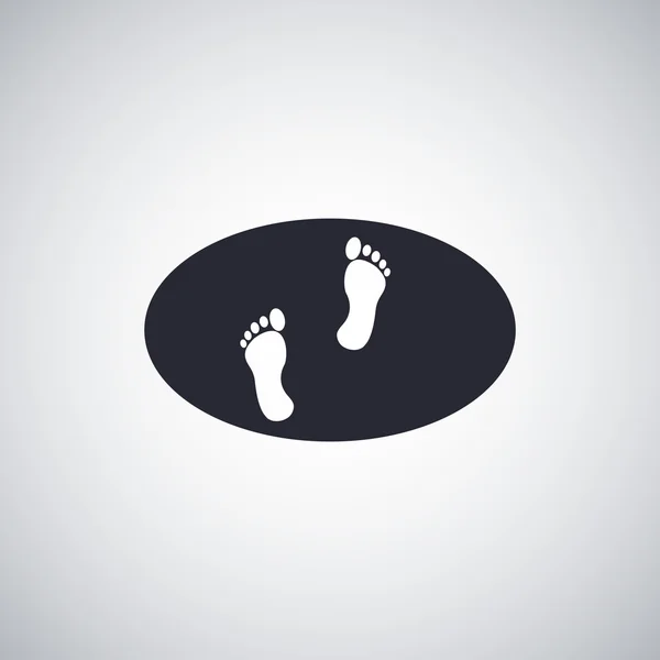 Empreintes de pas icône plate — Image vectorielle