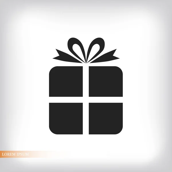 Icono plano de regalo — Vector de stock