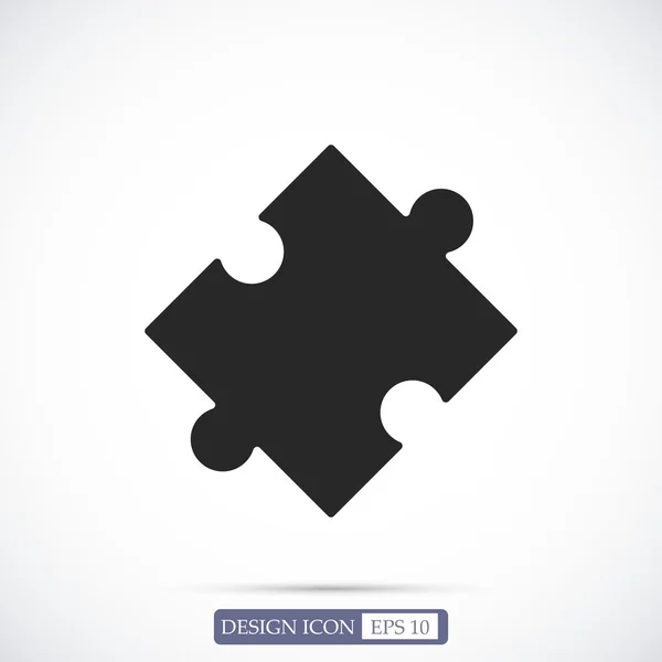 Puzzle icono plano — Vector de stock