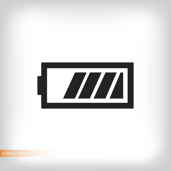 Batterij plat pictogram — Stockvector