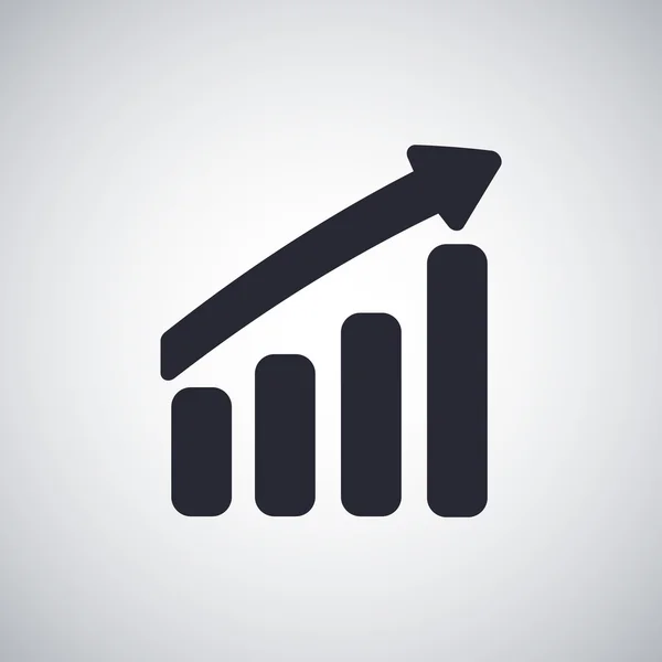 Ícone plano gráfico — Vetor de Stock