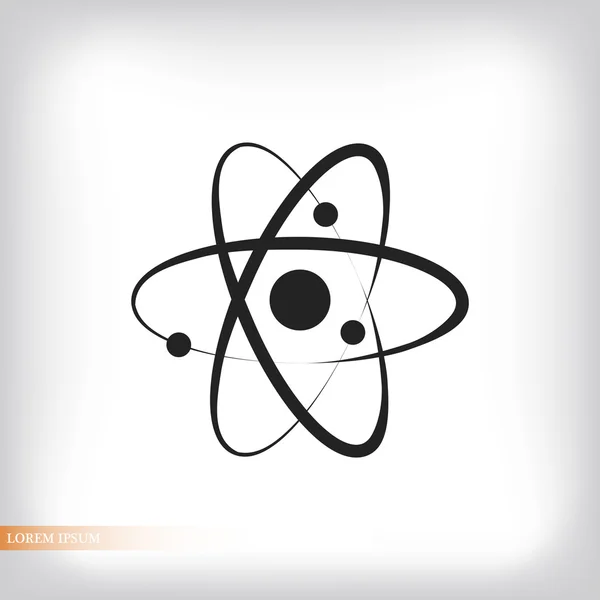 Atom signe icône plate — Image vectorielle