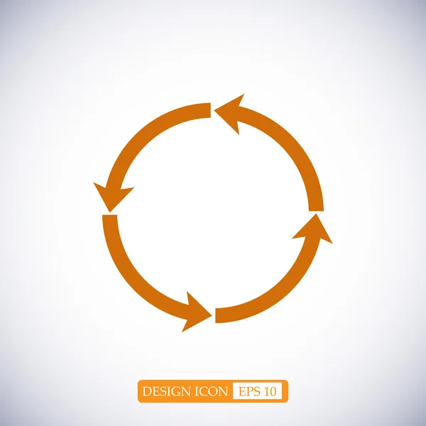 Flechas circulares icono plano — Archivo Imágenes Vectoriales