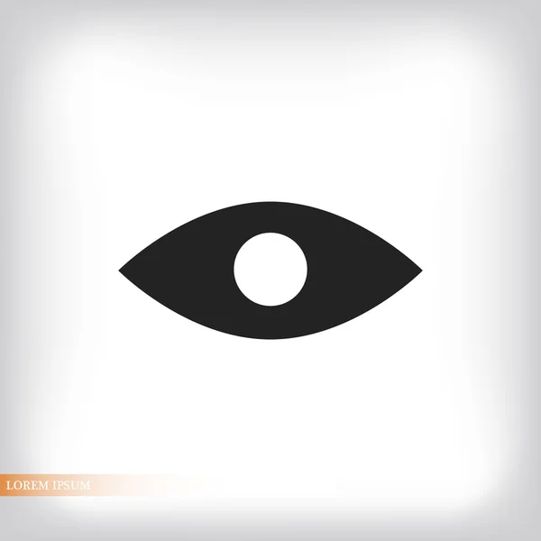 Icono plano de ojo — Vector de stock