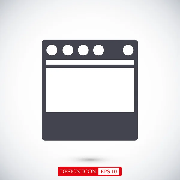 Stove flat icon — Stock Vector