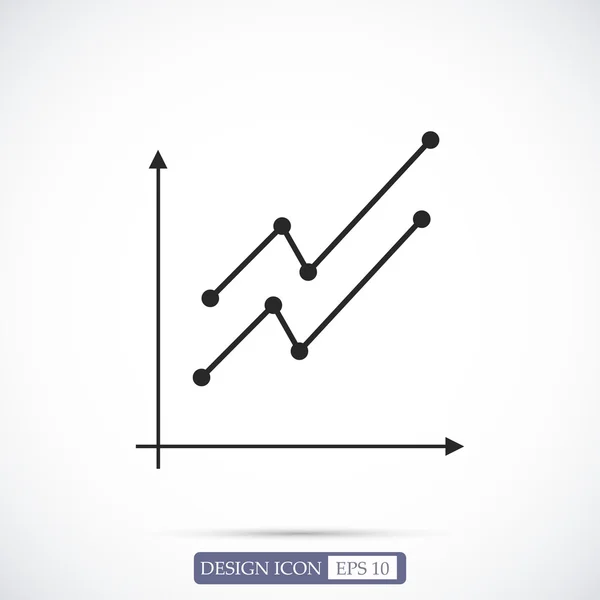 Grafik grafik simgesi — Stok Vektör