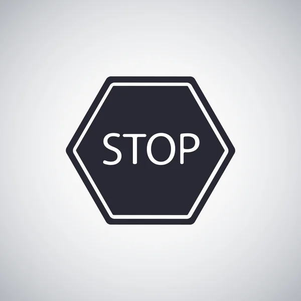 Stop icona piatta — Vettoriale Stock