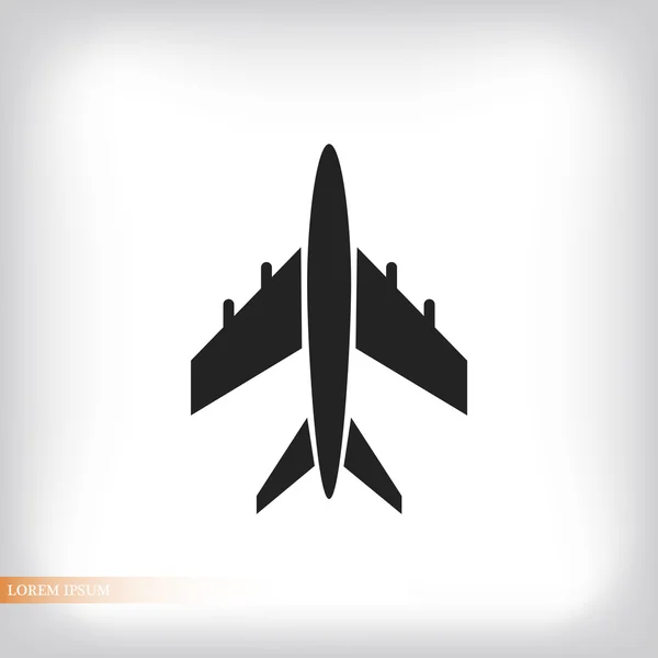 Plane flat icon — Stock Vector