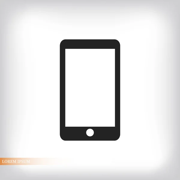Icône plate mobile — Image vectorielle
