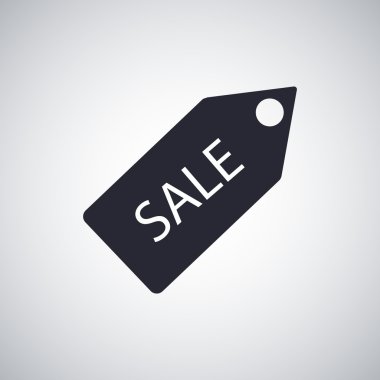 Satılık etiketi düz simgesi