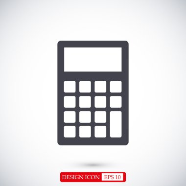 Hesap Makinesi Düz Simgesi